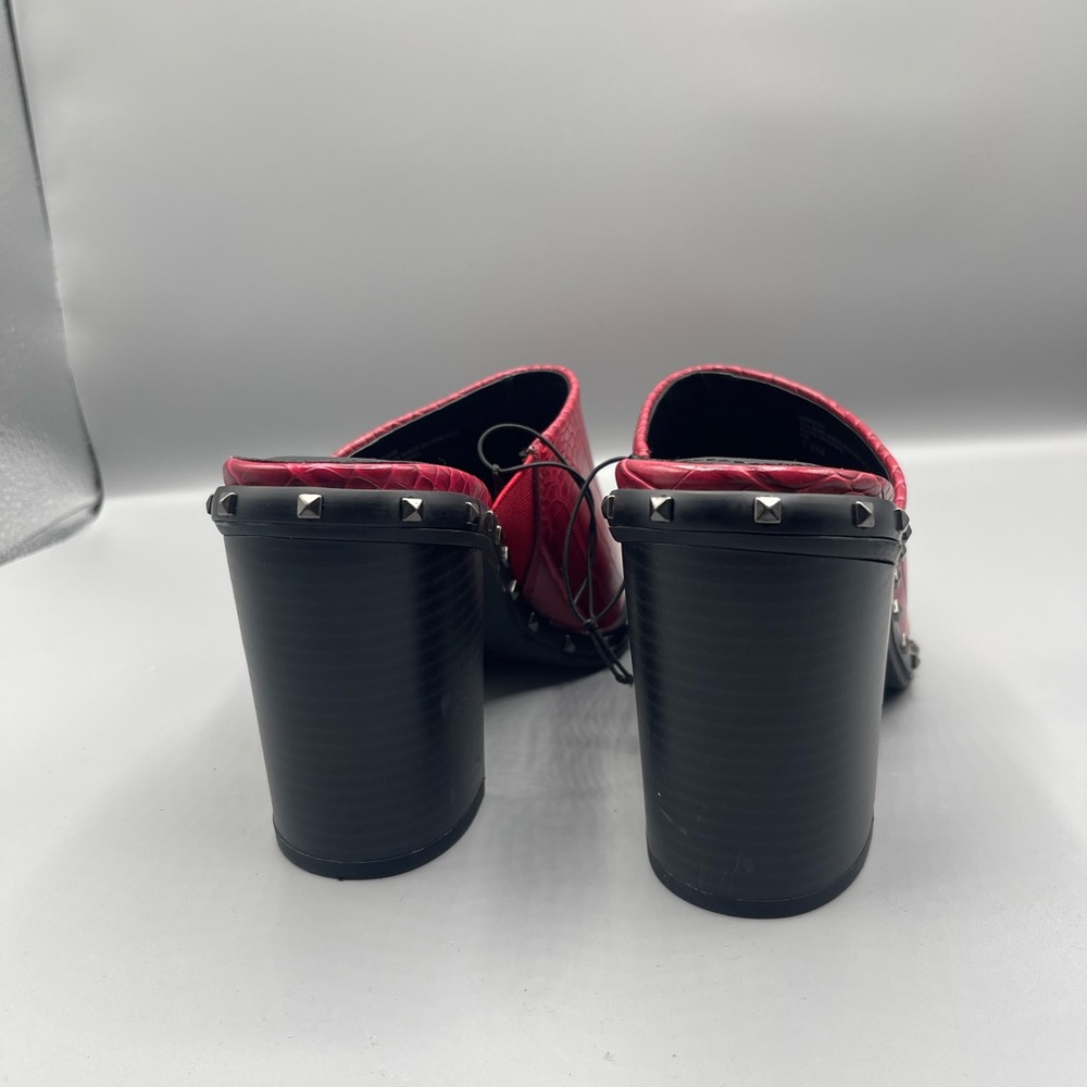 Charlies Red Croc-Patterned Mules View 5